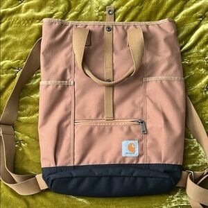 Carhartt Brown and Black Convertible Laptop Bag Backpack